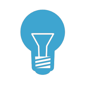 Light bulb icon - light blue